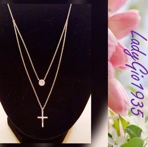 Solitaire Faith Layered Necklace